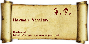 Harman Vivien névjegykártya